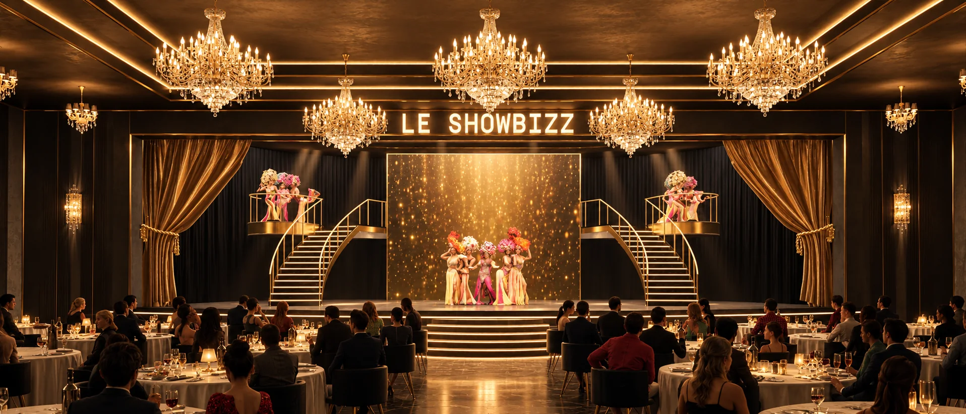 La salle de spectacle et sa scène